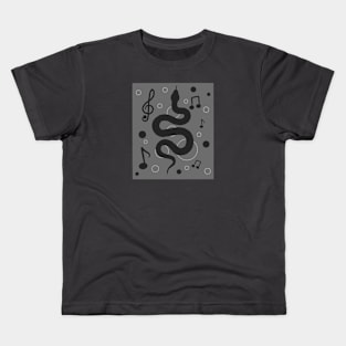 "Snake Melody: A Harmonious Dance of Mystery and Melody" Kids T-Shirt